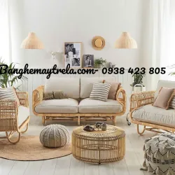 Sofa mây tổ yến phòng khách hiện đại 589205