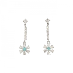 PT900 Bông tai hoa Tourmaline 0.08CT - Hàng hiệu Chính hãng