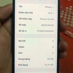 Iphone 12 mini 64gb zin ch sửa chữa  75193