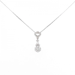K18WG Hoa Kim Cương Dây Chuyền 0.18CT - Hàng hiệu Chính hãng