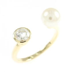 Nhẫn ngọc trai Akoya 18KYG 6mm