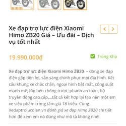  Mình cần nhượng lại xe đạp trợ lực điện Xiaomi Himo ZB20 – còn mới khoảng 80% 718659