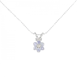 K18WG Hoa Đá Màu Dây Chuyền - Hàng hiệu Chính hãng