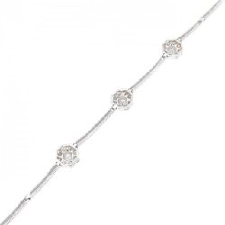 K18WG Vòng tay kim cương hoa 0.50CT - Hàng hiệu Chính hãng 870967