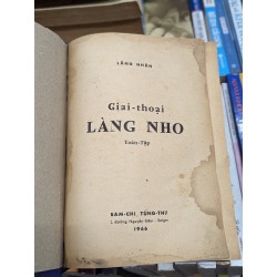 Giai thoại làng nho - Lãng Nhân  ( sách đóng bìa còn bìa gốc ) 120740