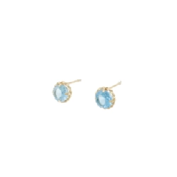 K10YG Blue Topaz Earrings - Hàng hiệu Authentic 874776