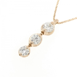 K18PG Dây chuyền kim cương ba viên 0.30CT - Hàng hiệu Chính hãng 857253
