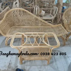 Băng ghế mây tre đan 753525