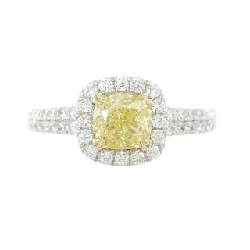 Nhẫn kim cương PT950/K18YG 1.00CT FIY VS2 cắt hình fancy - Hàng hiệu Authentic 871230