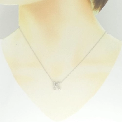K18WG Chữ cái K Dây chuyền kim cương 0.28CT - Hàng hiệu Chính hãng 858133