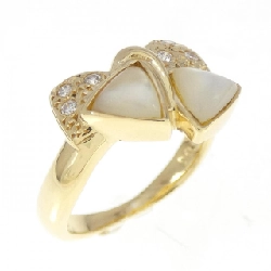 Nhẫn mẹ ngọc trai K18YG hình ruy băng