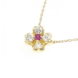 K18YG Hoa Hồng Ruby Dây Chuyền 0.06CT - Hàng hiệu Chính Hãng 847403