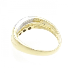 Nhẫn kim cương ba viên K18YG/K18WG 672291