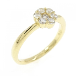 Nhẫn kim cương hoa K18YG 0.30CT