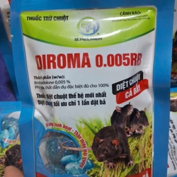 Thuốc diệt chuột dạng viên nén gói 20 viên DIROMA 0.005 RB- bả sinh học an toàn thế hệ mới 370882