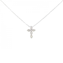 K14WG Dây chuyền kim cương chéo 0.20CT - Hàng hiệu Chính hãng