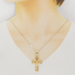 K18YG Dây chuyền hình chữ thập - Hàng hiệu Chính hãng 857606