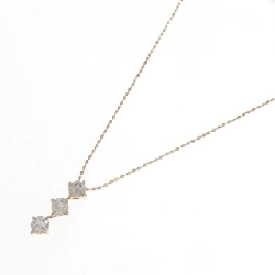 K18PG Dây chuyền kim cương ba viên 0.50CT - Hàng hiệu Chính hãng 861434