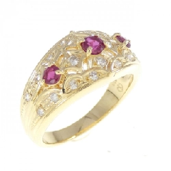 Nhẫn Ruby K18YG 0.41CT - Hàng hiệu Chính hãng