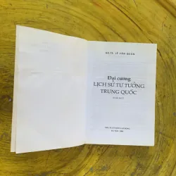 ĐẠI CƯƠNG LỊCH SỬ TƯ TƯỞNG TRUNG QUỐC- GS.TS. LÊ VĂN QUÁN  1031348