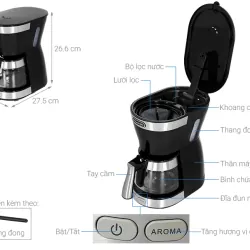 Delonghi ICM12011.BK – Pha cà phê phin lọc tiện lợi mới 100% 739122