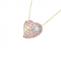 K18PG Dây chuyền hình trái tim Sapphire 0.99CT - Hàng hiệu Chính hãng 861921