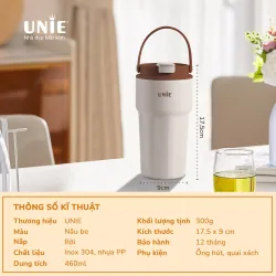 🧋 UNIE UMC460 460ml – Uống cà phê, trà, nước mát mọi lúc 786445