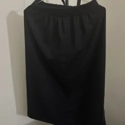 Chân váy maxi màu đen có cạp chun 791941