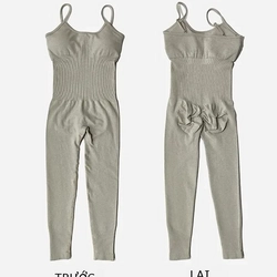 Jumpsuit đồ thể thao, tập Yoga, tập Gym, thoáng khí (Size M) - Màu Khaki 333947