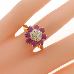 Nhẫn Ruby Hoa K18YG 2.12CT - Hàng hiệu Chính hãng 846474