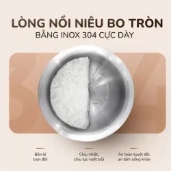 Nồi cơm điện tử UNIE URC612 , nấu cơm giảm đường, lòng nồi inox, dung tích 1,2L 574510