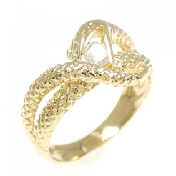 Nhẫn kim cương K18YG hình rắn 0.13CT