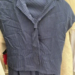 Áo len nữ cổ V bo hàng hiệu màu đỏ size M 707558