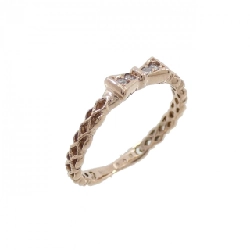 Nhẫn hồng ngọc K10PG với kim cương 0.02CT