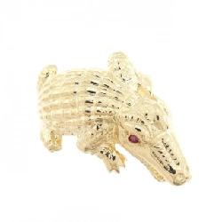 Nhẫn ruby K18YG da cá sấu 0.04CT 666636
