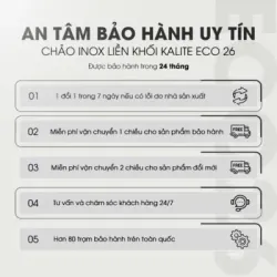 Chảo rán inox liền khối cao cấp KALITE ECO 26, mới 100%, bền bỉ 706233