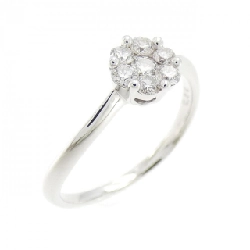 Nhẫn kim cương hoa K18WG 0.30CT