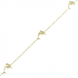 Vòng tay 750YG Dolphin - Hàng hiệu Chính hãng
