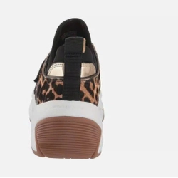 Giày thể thao đế xuồng Michael Kors Keeley Trainer Dark Camel Leopard & Zebra  508581