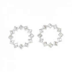 K18WG Bông tai kim cương 0.40CT - Hàng hiệu Chính hãng