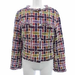 Áo khoác không cổ CHANEL