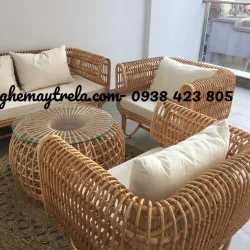 Sofa mây tổ yến phòng khách hiện đại 589205