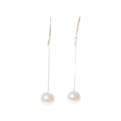 K18YG Ngọc trai Akoya Bông tai - Hàng hiệu Authentic