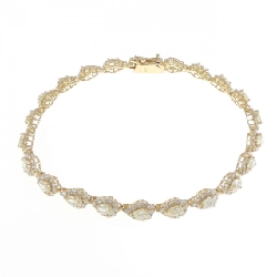 K18YG Vòng tay kim cương 5.10CT - Hàng hiệu Chính hãng 874741