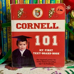 Sách Board Book cho bé - Cornell University 101: My First Text, cũ bìa, sờn gáy, mép