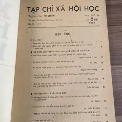 Tạp chí xã hội học - 1985 khổ lớn  791593