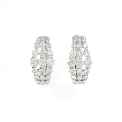 K18WG Bông tai kim cương hình vòng 1.00CT - Hàng hiệu Chính hãng