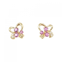 K18YG Bông tai Ruby 0.50CT - Hàng hiệu Chính hãng