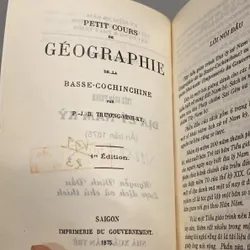 TIỂU GIÁO TRÌNH ĐỊA LÝ NAM KỲ, TRƯƠNG VĨNH KÝ, SONG NGỮ VIỆT - PHÁP (XB 1997) 561801