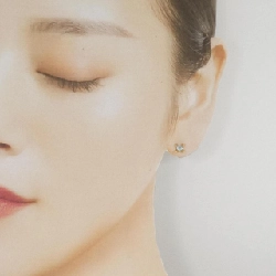 K18YG Blue Topaz Bông tai - Hàng hiệu Chính hãng 874771